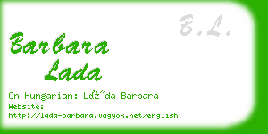 barbara lada business card